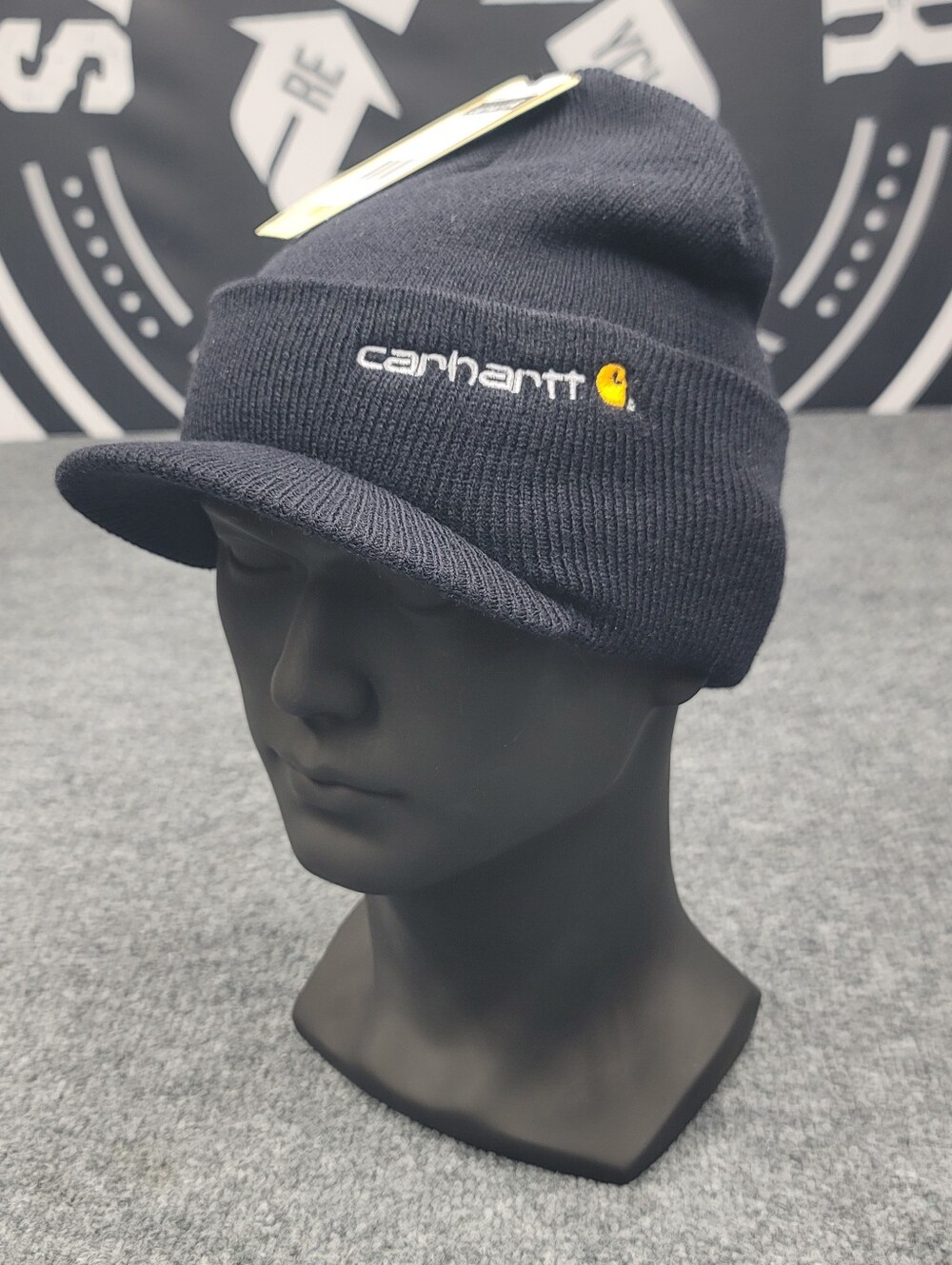 Carhartt Blue Visor Beanie Knit Hat One Size NEW